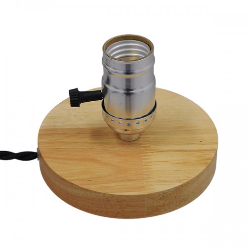 GloboStar® NOX 91046 Μοντέρνο Επιτραπέζιο Φωτιστικό Πορτατίφ Μονόφωτο 1 x E27 IP20 Μπεζ Ξύλο με Ασημί Μέταλλο - Μ12 x Π12 x Υ10.6cm GloboStar® NOX 91046 Μοντέρνο Επιτραπέζιο Φωτιστικό Πορτατίφ Μονόφωτο 1 x E27 IP20 Μπεζ Ξύλο με Ασημί Μέταλλο - Μ12 x Π12 x Υ10.6cm