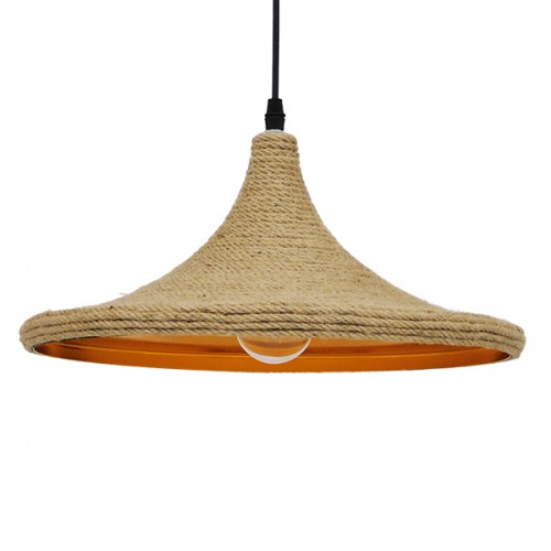 GloboStar® SHANGHAI ROPE 00917 Μοντέρνο Κρεμαστό Φωτιστικό Οροφής Μονόφωτο 1 x E27 με Μπεζ Σχοινί Καμπάνα Φ37 x Υ20cm Διακόσμηση - Φωτισμός - Χαλιά GloboStar® SHANGHAI ROPE 00917 Μοντέρνο Κρεμαστό Φωτιστικό Οροφής Μονόφωτο 1 x E27 με Μπεζ Σχοινί Καμπάνα Φ37 x Υ20cm Διακόσμηση - Φωτισμός - Χαλιά