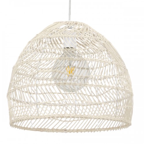 GloboStar® MALIBU 00968 Vintage Κρεμαστό Φωτιστικό Οροφής Μονόφωτο 1 x E27 Λευκό Ξύλινο Bamboo Φ40 x Y35cm Διακόσμηση - Φωτισμός - Χαλιά GloboStar® MALIBU 00968 Vintage Κρεμαστό Φωτιστικό Οροφής Μονόφωτο 1 x E27 Λευκό Ξύλινο Bamboo Φ40 x Y35cm Διακόσμηση - Φωτισμός - Χαλιά