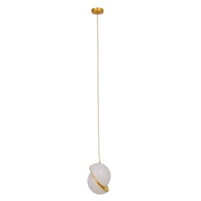 GLOBOSTAR® HUDSON 01554 Μοντέρνο Κρεμαστό Φωτιστικό Οροφής με Ντουί 1 x E27 AC 220-240V IP20 - Λευκό & Χρυσό - Μ20 x Π20 x Υ25cm GLOBOSTAR® HUDSON 01554 Μοντέρνο Κρεμαστό Φωτιστικό Οροφής με Ντουί 1 x E27 AC 220-240V IP20 - Λευκό & Χρυσό - Μ20 x Π20 x Υ25cm