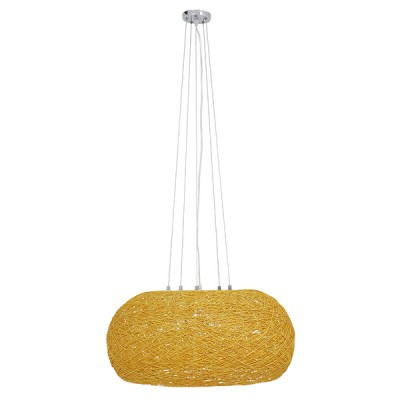 GLOBOSTAR® FIJI INCASS 01628 Vintage Κρεμαστό Φωτιστικό Οροφής με Ντουί 5 x E27 AC 220-240V IP20 - Μπεζ - Μ60 x Π60 x Υ29cm GLOBOSTAR® FIJI INCASS 01628 Vintage Κρεμαστό Φωτιστικό Οροφής με Ντουί 5 x E27 AC 220-240V IP20 - Μπεζ - Μ60 x Π60 x Υ29cm