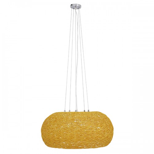 GLOBOSTAR® FIJI INCASS 01628 Vintage Κρεμαστό Φωτιστικό Οροφής με Ντουί 5 x E27 AC 220-240V IP20 - Μπεζ - Μ60 x Π60 x Υ29cm GLOBOSTAR® FIJI INCASS 01628 Vintage Κρεμαστό Φωτιστικό Οροφής με Ντουί 5 x E27 AC 220-240V IP20 - Μπεζ - Μ60 x Π60 x Υ29cm