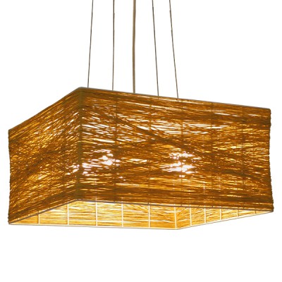 GLOBOSTAR® INCASS 01629 Vintage Κρεμαστό Φωτιστικό Οροφής με Ντουί 5 x E27 AC 220-240V IP20 - Μπεζ - Μ40 x Π40 x Υ22.5cm