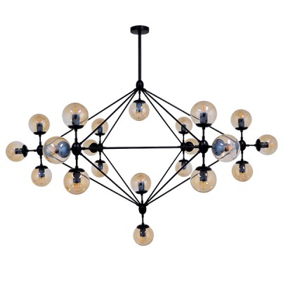 GloboStar® SENTINEL 01638 Μοντέρνο Industrial Κρεμαστό Φωτιστικό Οροφής Πολύφωτο 21 x E27 Μαύρο Μεταλλικό Πολυέλαιος με Μελί Γυαλί Φ170 x Υ136cm Διακόσμηση - Φωτισμός - Χαλιά GloboStar® SENTINEL 01638 Μοντέρνο Industrial Κρεμαστό Φωτιστικό Οροφής Πολύφωτο 21 x E27 Μαύρο Μεταλλικό Πολυέλαιος με Μελί Γυαλί Φ170 x Υ136cm Διακόσμηση - Φωτισμός - Χαλιά