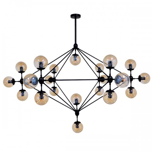 GloboStar® SENTINEL 01638 Μοντέρνο Industrial Κρεμαστό Φωτιστικό Οροφής Πολύφωτο 21 x E27 Μαύρο Μεταλλικό Πολυέλαιος με Μελί Γυαλί Φ170 x Υ136cm Διακόσμηση - Φωτισμός - Χαλιά GloboStar® SENTINEL 01638 Μοντέρνο Industrial Κρεμαστό Φωτιστικό Οροφής Πολύφωτο 21 x E27 Μαύρο Μεταλλικό Πολυέλαιος με Μελί Γυαλί Φ170 x Υ136cm Διακόσμηση - Φωτισμός - Χαλιά