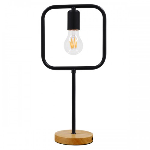 GloboStar® HONOR SQUARE 01435 Μοντέρνο Επιτραπέζιο Φωτιστικό Πορτατίφ Μονόφωτο 1 x E27 IP20 Μαύρο Μέταλλο με Μπεζ Ξύλο - Μ20 x Π20 x Υ42cm GloboStar® HONOR SQUARE 01435 Μοντέρνο Επιτραπέζιο Φωτιστικό Πορτατίφ Μονόφωτο 1 x E27 IP20 Μαύρο Μέταλλο με Μπεζ Ξύλο - Μ20 x Π20 x Υ42cm