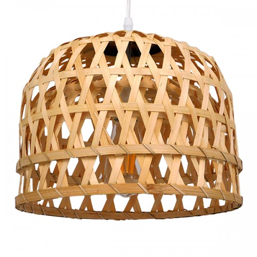 GloboStar® MANGEA 01634 Vintage Κρεμαστό Φωτιστικό Οροφής Μονόφωτο 1 x E27 Καφέ Ξύλινο Bamboo Φ32 x Y30cm Διακόσμηση - Φωτισμός - Χαλιά GloboStar® MANGEA 01634 Vintage Κρεμαστό Φωτιστικό Οροφής Μονόφωτο 1 x E27 Καφέ Ξύλινο Bamboo Φ32 x Y30cm Διακόσμηση - Φωτισμός - Χαλιά