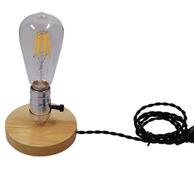 GloboStar® NOX 91046 Μοντέρνο Επιτραπέζιο Φωτιστικό Πορτατίφ Μονόφωτο 1 x E27 IP20 Μπεζ Ξύλο με Ασημί Μέταλλο - Μ12 x Π12 x Υ10.6cm GloboStar® NOX 91046 Μοντέρνο Επιτραπέζιο Φωτιστικό Πορτατίφ Μονόφωτο 1 x E27 IP20 Μπεζ Ξύλο με Ασημί Μέταλλο - Μ12 x Π12 x Υ10.6cm