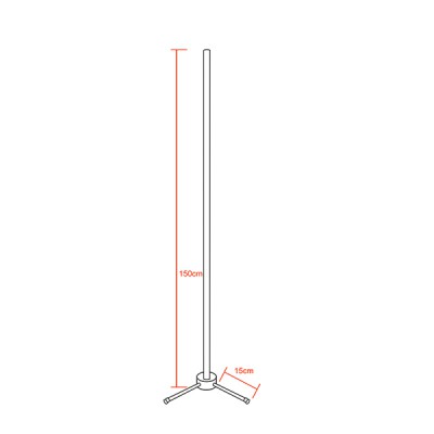 Μοντέρνο Minimal Επιδαπέδιο Μαύρο Φωτιστικό 150cm LED 24 Watt με Ασύρματο Χειριστήριο RF & Dimmer RGB Πολύχρωμο GloboStar ALIEN Design GLOBO-150-8 Μοντέρνο Minimal Επιδαπέδιο Μαύρο Φωτιστικό 150cm LED 24 Watt με Ασύρματο Χειριστήριο RF & Dimmer RGB Πολύχρωμο GloboStar ALIEN Design GLOBO-150-8