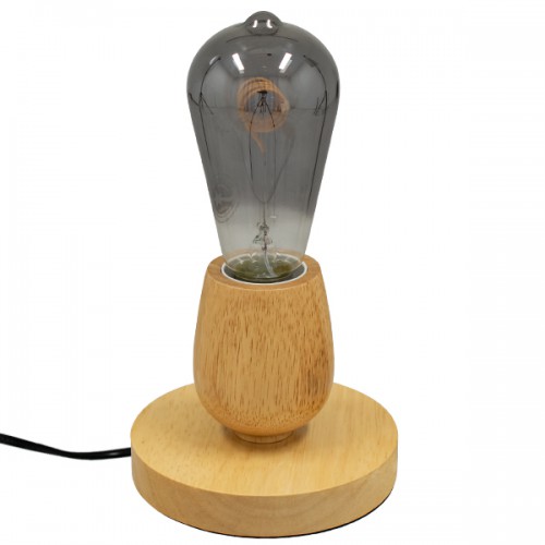 GloboStar® ROUND 99402 Μοντέρνο Επιτραπέζιο Φωτιστικό Πορτατίφ Μονόφωτο 1 x E27 IP20 Μπεζ Ξύλο - M12 x Π12 x Υ10cm GloboStar® ROUND 99402 Μοντέρνο Επιτραπέζιο Φωτιστικό Πορτατίφ Μονόφωτο 1 x E27 IP20 Μπεζ Ξύλο - M12 x Π12 x Υ10cm