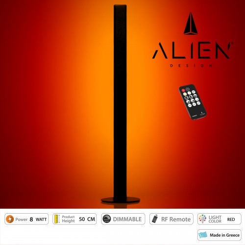 GloboStar® ALIEN-DIVA-BLACK-50-4 ALIEN Design DIVA Μοντέρνο Minimal Nordic Μεταλλικό Φωτιστικό Επιτραπέζιο - Πορτατίφ - Λαμπατέρ Μαύρο LED 8W 800lm με Ασύρματο Χειριστήριο RF & Dimmer IP20 Κόκκινο Μ3 x Π1.6 x Υ50cm Διακόσμηση - Φως - Χαλιά GloboStar® ALIEN-DIVA-BLACK-50-4 ALIEN Design DIVA Μοντέρνο Minimal Nordic Μεταλλικό Φωτιστικό Επιτραπέζιο - Πορτατίφ - Λαμπατέρ Μαύρο LED 8W 800lm με Ασύρματο Χειριστήριο RF & Dimmer IP20 Κόκκινο Μ3 x Π1.6 x Υ50cm Διακόσμηση - Φως - Χαλιά