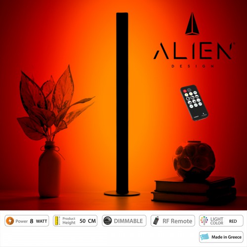 GloboStar® ALIEN-DIVA-BLACK-50-4 ALIEN Design DIVA Μοντέρνο Minimal Nordic Μεταλλικό Φωτιστικό Επιτραπέζιο - Πορτατίφ - Λαμπατέρ Μαύρο LED 8W 800lm με Ασύρματο Χειριστήριο RF & Dimmer IP20 Κόκκινο Μ3 x Π1.6 x Υ50cm Διακόσμηση - Φως - Χαλιά GloboStar® ALIEN-DIVA-BLACK-50-4 ALIEN Design DIVA Μοντέρνο Minimal Nordic Μεταλλικό Φωτιστικό Επιτραπέζιο - Πορτατίφ - Λαμπατέρ Μαύρο LED 8W 800lm με Ασύρματο Χειριστήριο RF & Dimmer IP20 Κόκκινο Μ3 x Π1.6 x Υ50cm Διακόσμηση - Φως - Χαλιά