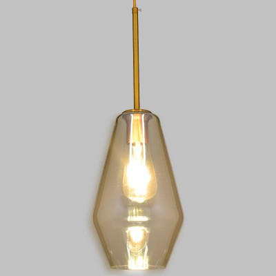 GLOBOSTAR® AMARIS 00871 Μοντέρνο Κρεμαστό Φωτιστικό Οροφής με Ντουί 1 x E27 AC 220-240V IP20 - Χρυσό & Μελί - Μ17 x Π17 x Υ30cm GLOBOSTAR® AMARIS 00871 Μοντέρνο Κρεμαστό Φωτιστικό Οροφής με Ντουί 1 x E27 AC 220-240V IP20 - Χρυσό & Μελί - Μ17 x Π17 x Υ30cm