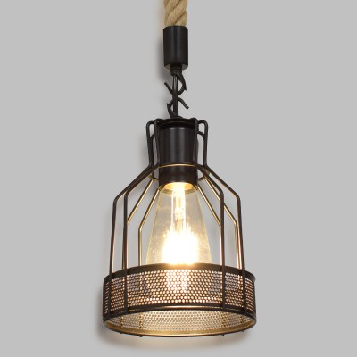 GLOBOSTAR® MASON 00881 Vintage Κρεμαστό Φωτιστικό Οροφής με Ντουί 1 x E27 AC 220-240V IP20 - Μαύρο & Μπεζ - Μ15 x Π15 x Υ24cm GLOBOSTAR® MASON 00881 Vintage Κρεμαστό Φωτιστικό Οροφής με Ντουί 1 x E27 AC 220-240V IP20 - Μαύρο & Μπεζ - Μ15 x Π15 x Υ24cm