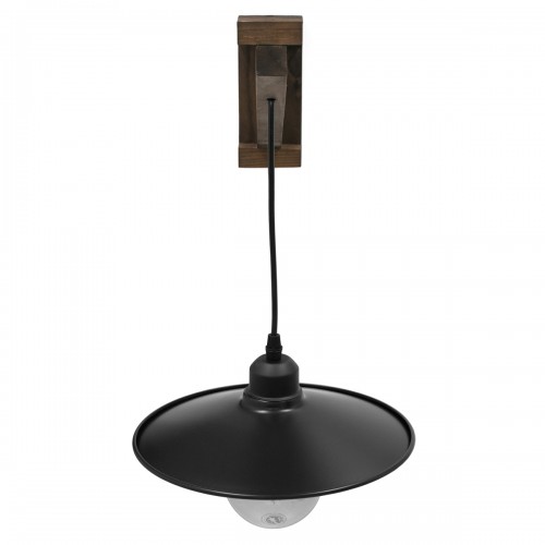 GloboStar® JONAS 00882 Vintage Φωτιστικό Τοίχου Απλίκα Μονόφωτο Καφέ Σκούρο Ξύλινο Φ26 x Μ26 x Π50 x Υ17-50cm Διακόσμηση - Φωτισμός - Χαλιά