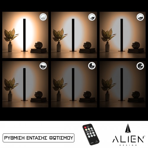 GloboStar® ALIEN-DIVA-BLACK-50-3 ALIEN Design DIVA Μοντέρνο Minimal Nordic Μεταλλικό Φωτιστικό Επιτραπέζιο - Πορτατίφ - Λαμπατέρ Μαύρο LED 8W 960lm με Ασύρματο Χειριστήριο RF & Dimmer IP20 Θερμό Λευκό 3000K Μ3 x Π1.6 x Υ50cm Διακόσμηση - Φως - Χαλιά GloboStar® ALIEN-DIVA-BLACK-50-3 ALIEN Design DIVA Μοντέρνο Minimal Nordic Μεταλλικό Φωτιστικό Επιτραπέζιο - Πορτατίφ - Λαμπατέρ Μαύρο LED 8W 960lm με Ασύρματο Χειριστήριο RF & Dimmer IP20 Θερμό Λευκό 3000K Μ3 x Π1.6 x Υ50cm Διακόσμηση - Φως - Χαλιά