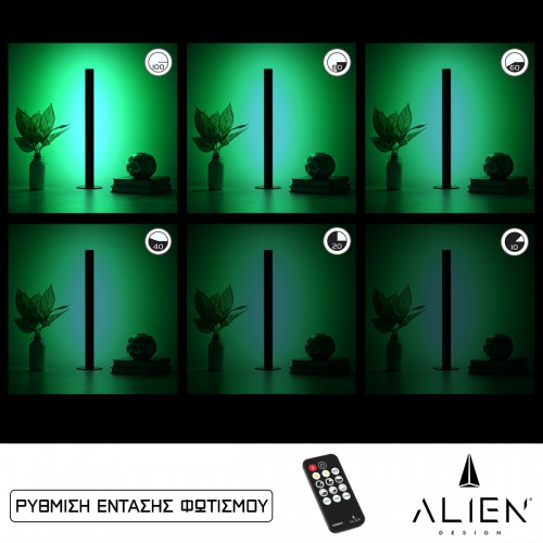 GloboStar® ALIEN-DIVA-BLACK-50-5 ALIEN Design DIVA Μοντέρνο Minimal Nordic Μεταλλικό Φωτιστικό Επιτραπέζιο - Πορτατίφ - Λαμπατέρ Μαύρο LED 8W 800lm με Ασύρματο Χειριστήριο RF & Dimmer IP20 Πράσινο Μ3 x Π1.6 x Υ50cm Διακόσμηση - Φως - Χαλιά GloboStar® ALIEN-DIVA-BLACK-50-5 ALIEN Design DIVA Μοντέρνο Minimal Nordic Μεταλλικό Φωτιστικό Επιτραπέζιο - Πορτατίφ - Λαμπατέρ Μαύρο LED 8W 800lm με Ασύρματο Χειριστήριο RF & Dimmer IP20 Πράσινο Μ3 x Π1.6 x Υ50cm Διακόσμηση - Φως - Χαλιά