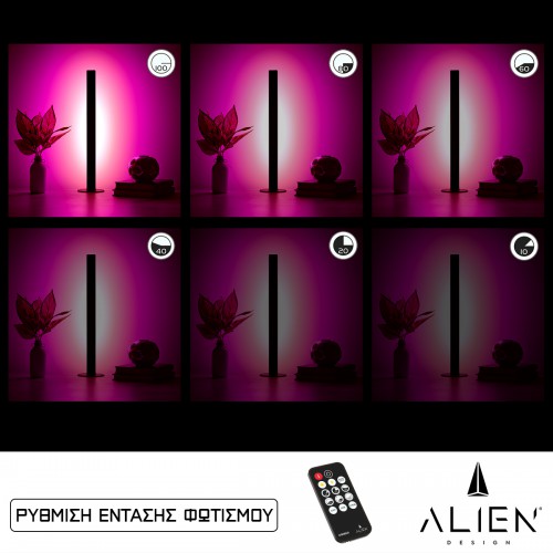 GloboStar® ALIEN-DIVA-BLACK-50-7 ALIEN Design DIVA Μοντέρνο Minimal Nordic Μεταλλικό Φωτιστικό Επιτραπέζιο - Πορτατίφ - Λαμπατέρ Μαύρο LED 8W 800 lm με Ασύρματο Χειριστήριο RF & Dimmer IP20 Ροζ Μ3 x Π1.6 x Υ50cm Διακόσμηση - Φως - Χαλιά GloboStar® ALIEN-DIVA-BLACK-50-7 ALIEN Design DIVA Μοντέρνο Minimal Nordic Μεταλλικό Φωτιστικό Επιτραπέζιο - Πορτατίφ - Λαμπατέρ Μαύρο LED 8W 800 lm με Ασύρματο Χειριστήριο RF & Dimmer IP20 Ροζ Μ3 x Π1.6 x Υ50cm Διακόσμηση - Φως - Χαλιά