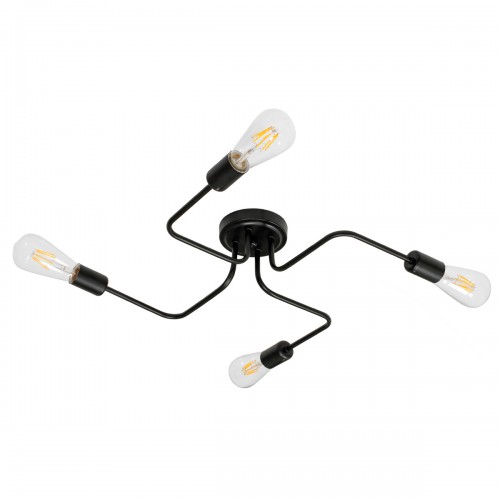 GloboStar® LIBERTA 00838 Μοντέρνο Φωτιστικό Οροφής Πολύφωτο Μαύρο Μεταλλικό Μ44.5 x Π44.5 x Υ12cm Διακόσμηση - Φωτισμός - Χαλιά GloboStar® LIBERTA 00838 Μοντέρνο Φωτιστικό Οροφής Πολύφωτο Μαύρο Μεταλλικό Μ44.5 x Π44.5 x Υ12cm Διακόσμηση - Φωτισμός - Χαλιά