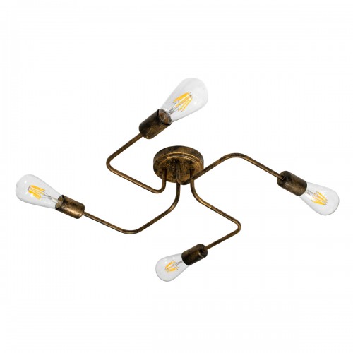 GloboStar® LIBERTA 00839 Μοντέρνο Φωτιστικό Οροφής Πολύφωτο Χάλκινο Σκουριά Μ44.5 x Π44.5 x Υ12cm Διακόσμηση - Φωτισμός - Χαλιά GloboStar® LIBERTA 00839 Μοντέρνο Φωτιστικό Οροφής Πολύφωτο Χάλκινο Σκουριά Μ44.5 x Π44.5 x Υ12cm Διακόσμηση - Φωτισμός - Χαλιά