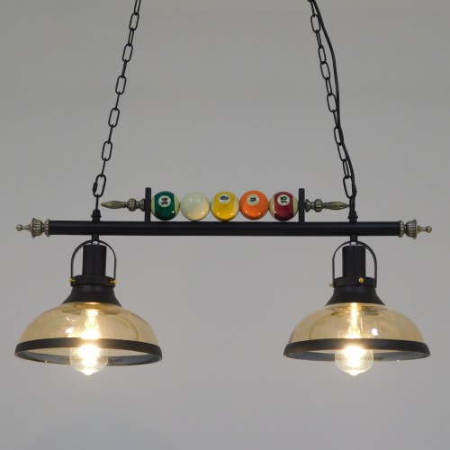 GloboStar® BILLIARD 00972 Vintage Industrial Κρεμαστό Φωτιστικό Οροφής Δίφωτο 2 x E27 Mαύρο Μεταλλικό Μ71 x Π25 x Υ30cm Διακόσμηση - Φωτισμός - Χαλιά GloboStar® BILLIARD 00972 Vintage Industrial Κρεμαστό Φωτιστικό Οροφής Δίφωτο 2 x E27 Mαύρο Μεταλλικό Μ71 x Π25 x Υ30cm Διακόσμηση - Φωτισμός - Χαλιά
