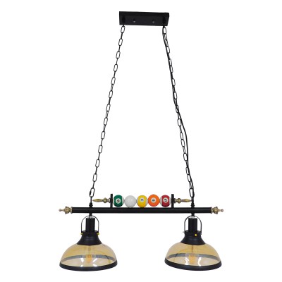 GloboStar® BILLIARD 00972 Vintage Industrial Κρεμαστό Φωτιστικό Οροφής Δίφωτο 2 x E27 Mαύρο Μεταλλικό Μ71 x Π25 x Υ30cm Διακόσμηση - Φωτισμός - Χαλιά GloboStar® BILLIARD 00972 Vintage Industrial Κρεμαστό Φωτιστικό Οροφής Δίφωτο 2 x E27 Mαύρο Μεταλλικό Μ71 x Π25 x Υ30cm Διακόσμηση - Φωτισμός - Χαλιά