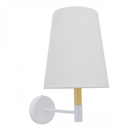 GloboStar® LYDFORD 01433 Μοντέρνο Φωτιστικό Τοίχου Απλίκα Μονόφωτο Λευκό με Μπέζ Ξύλο Μεταλλικό Φ20 x Y36cm Διακόσμηση - Φωτισμός - Χαλιά GloboStar® LYDFORD 01433 Μοντέρνο Φωτιστικό Τοίχου Απλίκα Μονόφωτο Λευκό με Μπέζ Ξύλο Μεταλλικό Φ20 x Y36cm Διακόσμηση - Φωτισμός - Χαλιά