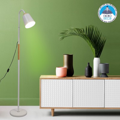 GLOBOSTAR® RIBBON 01586 Μοντέρνο Επιδαπέδιο Φωτιστικό με Ντουί 1 x E27 AC 220-240V IP20 - Λευκό & Μπεζ - Μ13 x Π13 x Υ164cm GLOBOSTAR® RIBBON 01586 Μοντέρνο Επιδαπέδιο Φωτιστικό με Ντουί 1 x E27 AC 220-240V IP20 - Λευκό & Μπεζ - Μ13 x Π13 x Υ164cm