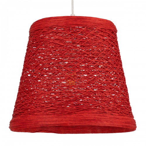GloboStar® PLAYROOM 00863 Vintage Κρεμαστό Φωτιστικό Οροφής Μονόφωτο 1 x E27 Κόκκινο Ξύλινο Ψάθινο Rattan Φ32 x Υ27cm Διακόσμηση - Φωτισμός - Χαλιά GloboStar® PLAYROOM 00863 Vintage Κρεμαστό Φωτιστικό Οροφής Μονόφωτο 1 x E27 Κόκκινο Ξύλινο Ψάθινο Rattan Φ32 x Υ27cm Διακόσμηση - Φωτισμός - Χαλιά