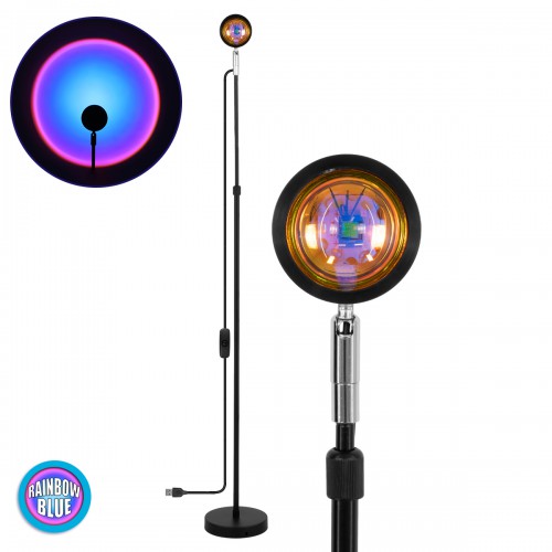 GloboStar® 00817 Μοντέρνο Minimal Επιδαπέδιο Φωτιστικό Μεταλλικό Μονόφωτο LED 12W DC 5V με Projector LENS Ειδικού Εφέ & Καλώδιο Τροφοδοσίας USB Rotation Head 180° RAINBOW BLUE Διακόσμηση - Φωτισμός - Χαλιά GloboStar® 00817 Μοντέρνο Minimal Επιδαπέδιο Φωτιστικό Μεταλλικό Μονόφωτο LED 12W DC 5V με Projector LENS Ειδικού Εφέ & Καλώδιο Τροφοδοσίας USB Rotation Head 180° RAINBOW BLUE Διακόσμηση - Φωτισμός - Χαλιά