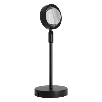GloboStar® 00814 Μοντέρνο Minimal Επιτραπέζιο Φωτιστικό Μεταλλικό Μονόφωτο LED 12W DC 5V με Projector LENS Ειδικού Εφέ & Καλώδιο Τροφοδοσίας USB Rotation Head 180° SUN Διακόσμηση - Φωτισμός - Χαλιά