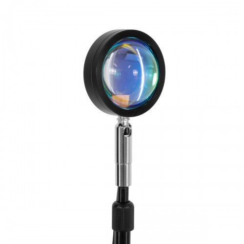 GloboStar® 00821 Μοντέρνο Minimal Επιδαπέδιο Φωτιστικό Μεταλλικό Μονόφωτο LED 12W DC 5V με Projector LENS Ειδικού Εφέ & Καλώδιο Τροφοδοσίας USB Rotation Head 180° RAINBOW GREEN Διακόσμηση - Φωτισμός - Χαλιά