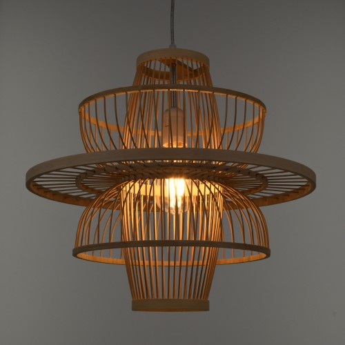 GloboStar® BALI 00861 Vintage Κρεμαστό Φωτιστικό Οροφής Μονόφωτο 1 x E27 Μπεζ Ξύλινο Bamboo Φ45 x Y42.5cm Διακόσμηση - Φωτισμός - Χαλιά GloboStar® BALI 00861 Vintage Κρεμαστό Φωτιστικό Οροφής Μονόφωτο 1 x E27 Μπεζ Ξύλινο Bamboo Φ45 x Y42.5cm Διακόσμηση - Φωτισμός - Χαλιά