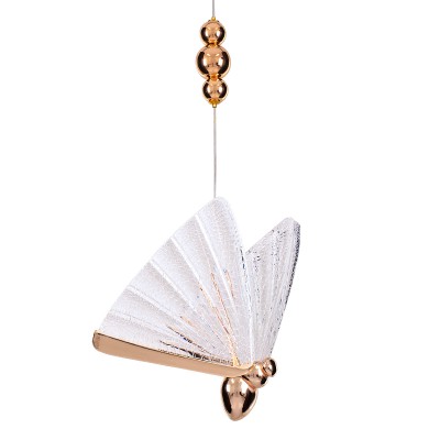 GLOBOSTAR® BUTTERFLY 01650 Μοντέρνο Κρεμαστό Φωτιστικό Οροφής LED 10W 800lm 360° AC 220-240V IP20 Θερμό Λευκό 2700K - Lumileds SMD Chip - Ροζ Χρυσό & Διάφανο - Μ20 x Π17 x Y24cm - 2 Χρόνια Εγγύηση GLOBOSTAR® BUTTERFLY 01650 Μοντέρνο Κρεμαστό Φωτιστικό Οροφής LED 10W 800lm 360° AC 220-240V IP20 Θερμό Λευκό 2700K - Lumileds SMD Chip - Ροζ Χρυσό & Διάφανο - Μ20 x Π17 x Y24cm - 2 Χρόνια Εγγύηση
