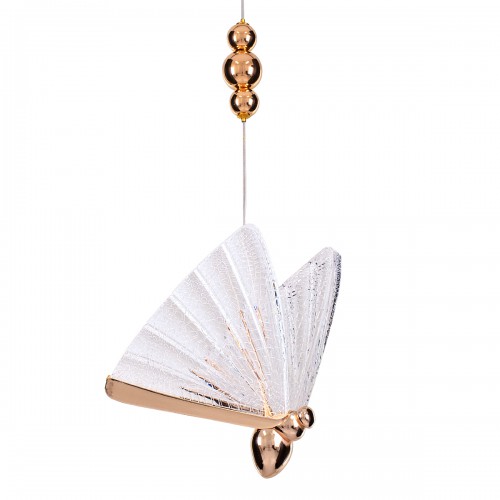 GLOBOSTAR® BUTTERFLY 01650 Μοντέρνο Κρεμαστό Φωτιστικό Οροφής LED 10W 800lm 360° AC 220-240V IP20 Θερμό Λευκό 2700K - Lumileds SMD Chip - Ροζ Χρυσό & Διάφανο - Μ20 x Π17 x Y24cm - 2 Χρόνια Εγγύηση GLOBOSTAR® BUTTERFLY 01650 Μοντέρνο Κρεμαστό Φωτιστικό Οροφής LED 10W 800lm 360° AC 220-240V IP20 Θερμό Λευκό 2700K - Lumileds SMD Chip - Ροζ Χρυσό & Διάφανο - Μ20 x Π17 x Y24cm - 2 Χρόνια Εγγύηση