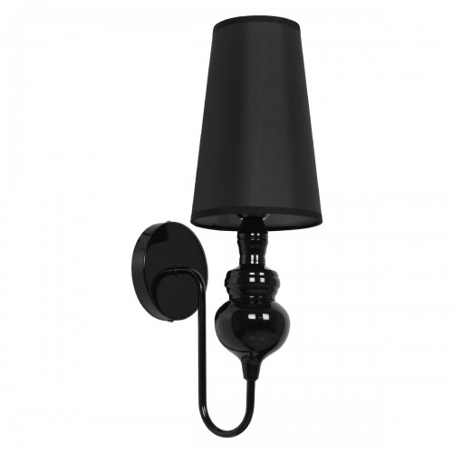 GloboStar® LAURA 01500 Μοντέρνο Φωτιστικό Τοίχου Απλίκα Μονόφωτο Μεταλλικό Μαύρο Φ15 x Μ15 x Π21 x Y48cm Διακόσμηση - Φωτισμός - Χαλιά