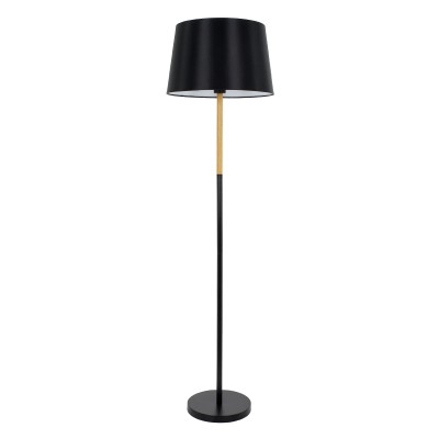 GLOBOSTAR® CEDAR 00827 Μοντέρνο Επιδαπέδιο Φωτιστικό με Ντουί 1 x E27 AC 220-240V IP20 - Μαύρο & Μπεζ - Μ40 x Π40 x Υ148cm