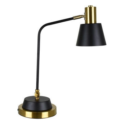 GloboStar® LETO 00834 Μοντέρνο Επιτραπέζιο Φωτιστικό Πορτατίφ Μονόφωτο 1 x E27 IP20 Μαύρο & Χρυσό Μέταλλο - Μ30 x Π18 x Υ54cm GloboStar® LETO 00834 Μοντέρνο Επιτραπέζιο Φωτιστικό Πορτατίφ Μονόφωτο 1 x E27 IP20 Μαύρο & Χρυσό Μέταλλο - Μ30 x Π18 x Υ54cm