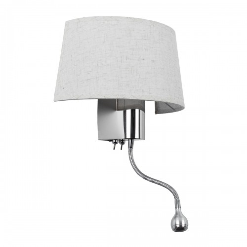 GloboStar® ELEGANT 01493 Μοντέρνο Φωτιστικό Τοίχου Απλίκα Μεταλλικό Χρώμιο Νίκελ με Λευκό Ύφασμα Δίφωτο 1xE27 - Ρυθμίζόμενο Σώμα Σπιράλ με CREE LED 3W Θερμό Λευκό 2700K - Διακόπτες On / Off Μ26.5 x Π15 x Υ43cm Διακόσμηση - Φωτισμός - Χαλιά GloboStar® ELEGANT 01493 Μοντέρνο Φωτιστικό Τοίχου Απλίκα Μεταλλικό Χρώμιο Νίκελ με Λευκό Ύφασμα Δίφωτο 1xE27 - Ρυθμίζόμενο Σώμα Σπιράλ με CREE LED 3W Θερμό Λευκό 2700K - Διακόπτες On / Off Μ26.5 x Π15 x Υ43cm Διακόσμηση - Φωτισμός - Χαλιά