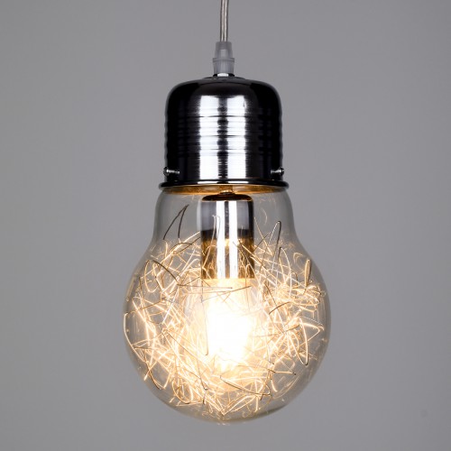 GloboStar® LAMP 01676 Μοντέρνο Κρεμαστό Φωτιστικό Οροφής Μονόφωτο 1 x E27 Ασημί Νίκελ Μεταλλικό Διάφανο Γυαλί Φ15 x Υ27cm Διακόσμηση - Φωτισμός - Χαλιά GloboStar® LAMP 01676 Μοντέρνο Κρεμαστό Φωτιστικό Οροφής Μονόφωτο 1 x E27 Ασημί Νίκελ Μεταλλικό Διάφανο Γυαλί Φ15 x Υ27cm Διακόσμηση - Φωτισμός - Χαλιά