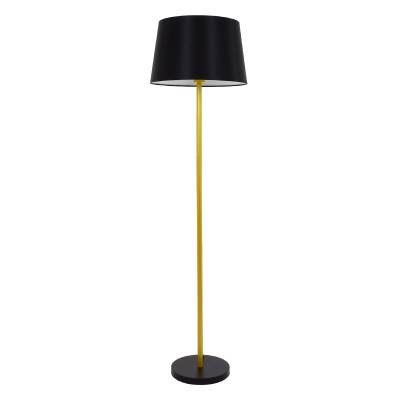 GloboStar® CEDAR 00829 Μοντέρνο Επιδαπέδιο Φωτιστικό Μονόφωτο 1 x E27 IP20 Χρυσό Μέταλλο με Μαύρο Ύφασμα - Μ40 x Π40 x Υ148cm GloboStar® CEDAR 00829 Μοντέρνο Επιδαπέδιο Φωτιστικό Μονόφωτο 1 x E27 IP20 Χρυσό Μέταλλο με Μαύρο Ύφασμα - Μ40 x Π40 x Υ148cm