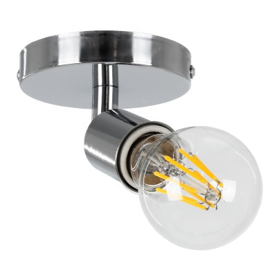 GLOBOSTAR® SARA 00844 Μοντέρνο Φωτιστικό Οροφής με Ντουί 1 x E27 AC 220-240V IP20 - Ασημί - Μ10 x Π10 x Υ10.3cm GLOBOSTAR® SARA 00844 Μοντέρνο Φωτιστικό Οροφής με Ντουί 1 x E27 AC 220-240V IP20 - Ασημί - Μ10 x Π10 x Υ10.3cm