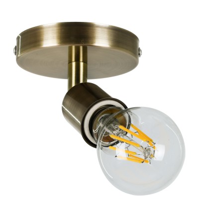 GLOBOSTAR® SARA 00847 Μοντέρνο Φωτιστικό Οροφής με Ντουί 1 x E27 AC 220-240V IP20 - Μπρούτζινο - Μ10 x Π10 x Υ10.3cm GLOBOSTAR® SARA 00847 Μοντέρνο Φωτιστικό Οροφής με Ντουί 1 x E27 AC 220-240V IP20 - Μπρούτζινο - Μ10 x Π10 x Υ10.3cm