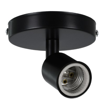 GLOBOSTAR® SARA 00843 Μοντέρνο Φωτιστικό Οροφής με Ντουί 1 x E27 AC 220-240V IP20 - Μαύρο - Μ10 x Π10 x Υ10.3cm GLOBOSTAR® SARA 00843 Μοντέρνο Φωτιστικό Οροφής με Ντουί 1 x E27 AC 220-240V IP20 - Μαύρο - Μ10 x Π10 x Υ10.3cm