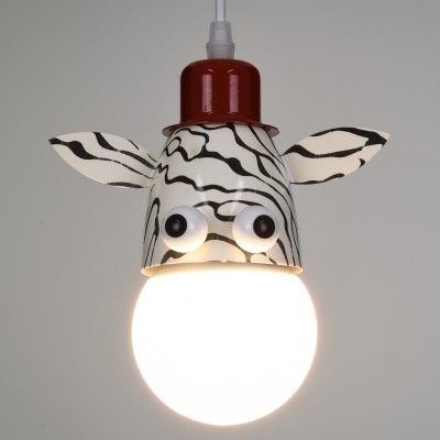 GLOBOSTAR® ZEBRA 00639 Παιδικό Κρεμαστό Φωτιστικό Οροφής με Ντουί 1 x E27 AC 220-240V IP20 - Πολύχρωμο - Μ19 x Π10.5 x Υ13.5cm GLOBOSTAR® ZEBRA 00639 Παιδικό Κρεμαστό Φωτιστικό Οροφής με Ντουί 1 x E27 AC 220-240V IP20 - Πολύχρωμο - Μ19 x Π10.5 x Υ13.5cm