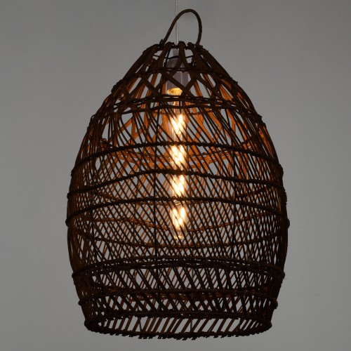 GloboStar® TAHITI 00711 Vintage Κρεμαστό Φωτιστικό Οροφής Μονόφωτο 1 x E27 Καφέ Ξύλινο Bamboo Φ38 x Y50cm Διακόσμηση - Φωτισμός - Χαλιά GloboStar® TAHITI 00711 Vintage Κρεμαστό Φωτιστικό Οροφής Μονόφωτο 1 x E27 Καφέ Ξύλινο Bamboo Φ38 x Y50cm Διακόσμηση - Φωτισμός - Χαλιά