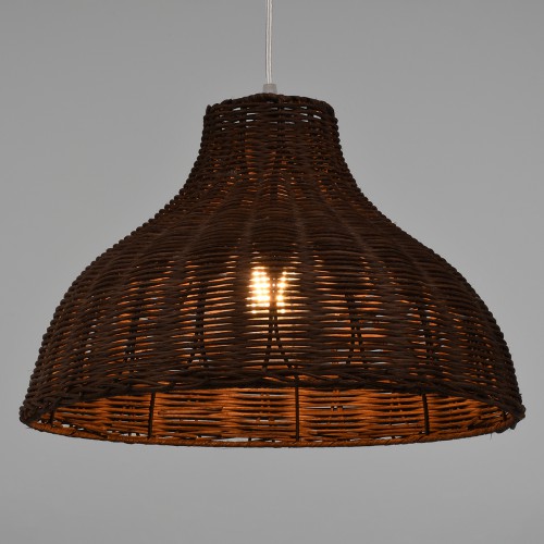 GloboStar® MAYOTTE 00725 Vintage Κρεμαστό Φωτιστικό Οροφής Μονόφωτο 1 x E27 Καφέ Ξύλινο Bamboo Φ40 x Y28cm Διακόσμηση - Φωτισμός - Χαλιά GloboStar® MAYOTTE 00725 Vintage Κρεμαστό Φωτιστικό Οροφής Μονόφωτο 1 x E27 Καφέ Ξύλινο Bamboo Φ40 x Y28cm Διακόσμηση - Φωτισμός - Χαλιά