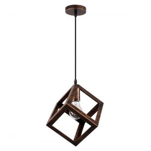 GloboStar® CUBE 00793 Μοντέρνο Κρεμαστό Φωτιστικό Οροφής Μονόφωτο 1 x E27 Καφέ Σκουριά Μεταλλικό Πλέγμα Μ25 x Π25 x Υ25cm Διακόσμηση - Φωτισμός - Χαλιά GloboStar® CUBE 00793 Μοντέρνο Κρεμαστό Φωτιστικό Οροφής Μονόφωτο 1 x E27 Καφέ Σκουριά Μεταλλικό Πλέγμα Μ25 x Π25 x Υ25cm Διακόσμηση - Φωτισμός - Χαλιά