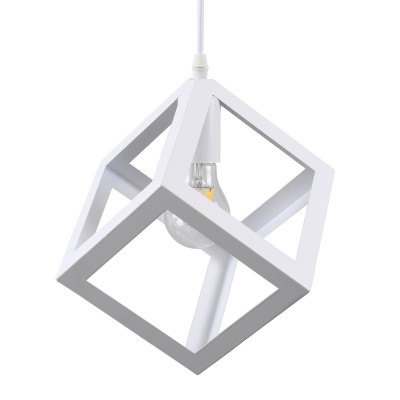 GLOBOSTAR® CUBE 00802 Μοντέρνο Κρεμαστό Φωτιστικό Οροφής με Ντουί 1 x E27 AC 220-240V IP20 - Λευκό - Μ25 x Π25 x Υ25cm GLOBOSTAR® CUBE 00802 Μοντέρνο Κρεμαστό Φωτιστικό Οροφής με Ντουί 1 x E27 AC 220-240V IP20 - Λευκό - Μ25 x Π25 x Υ25cm