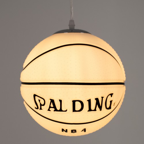 GLOBOSTAR® SPALDING NBA 01031 Παιδικό Κρεμαστό Φωτιστικό Οροφής με Ντουί 1 x E27 AC 220-240V IP20 - Λευκό & Μαύρο - Μ25 x Π25 x Υ25cm GLOBOSTAR® SPALDING NBA 01031 Παιδικό Κρεμαστό Φωτιστικό Οροφής με Ντουί 1 x E27 AC 220-240V IP20 - Λευκό & Μαύρο - Μ25 x Π25 x Υ25cm